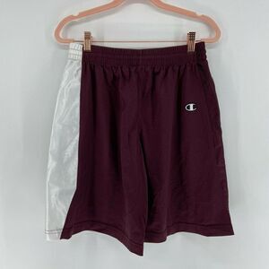 Champion Lacrosse Maroon White Drawstring Elastic Waist Shorts NWOT